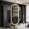 OVARO Modern Luxury Glass Floor Mirror