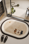 LUNARO Modern Luxury Fabric Bath Mat